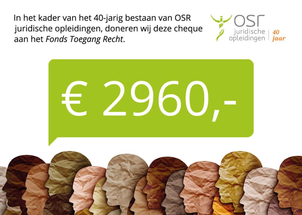 Cheque Toegang tot het Recht OSR 40 jaar