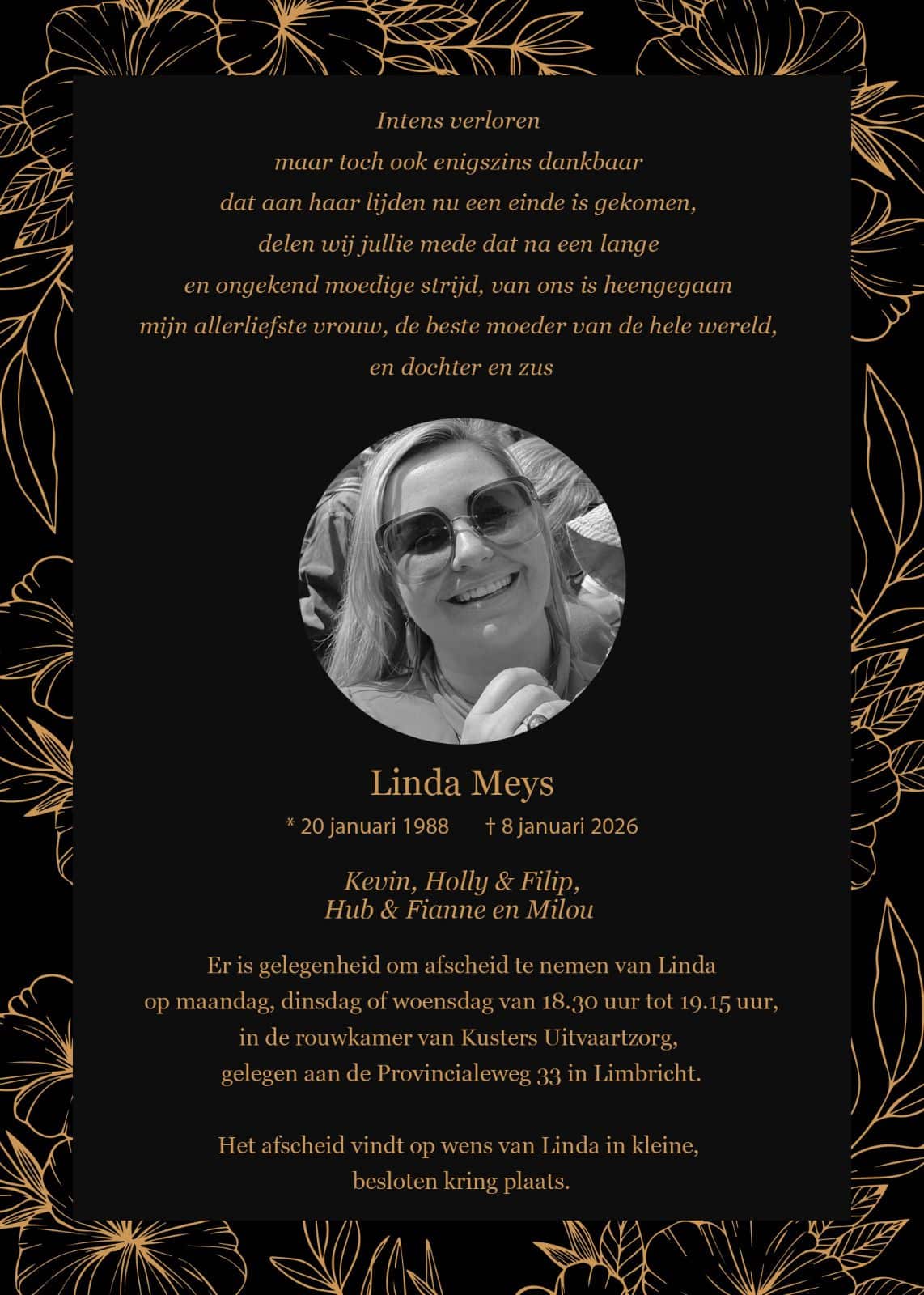 'In memoriam: Linda Meys (1988 – 2026)